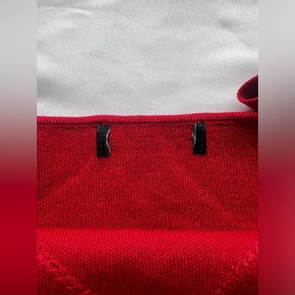 On 12th Red Rhinestone Corset Detail Crop Top Medium - Picture 4 of 9